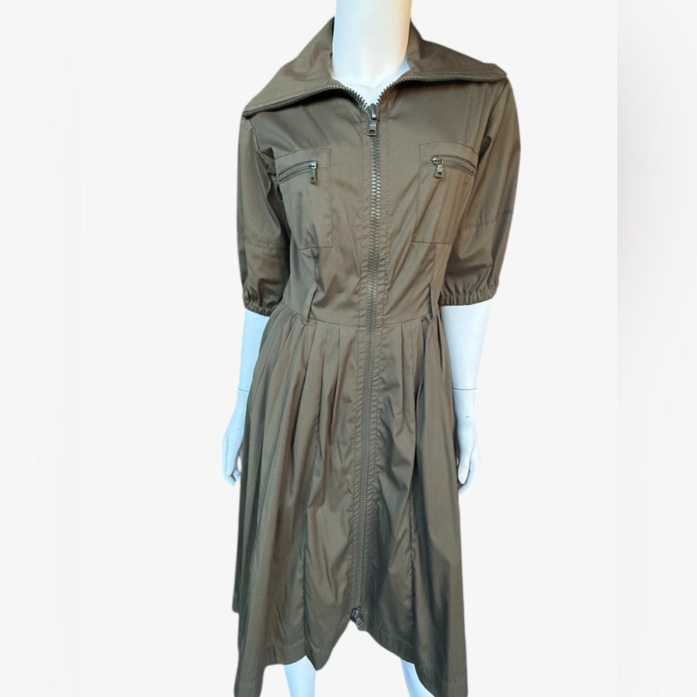 Vintage Prada olive green s/s dress 40